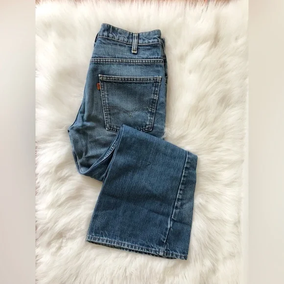 Vintage 70s Levis 684 Orange Tab Bell Bottom Super Flare Jeans - Picture 14 of 14